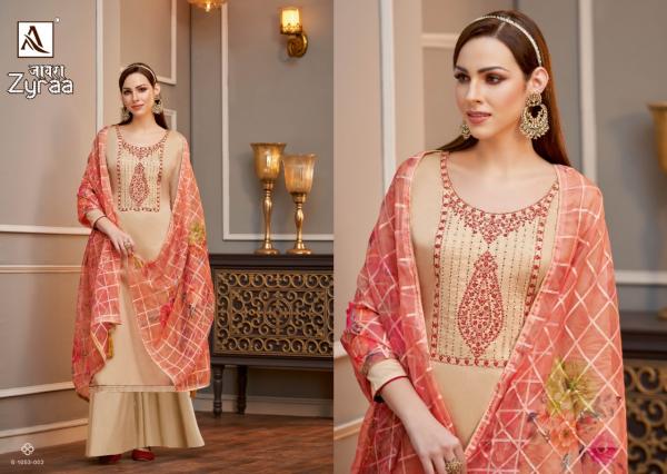 Alok Zyraa Festive Wear Embroidery Dress Material Collection